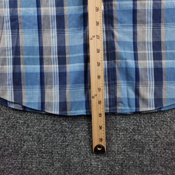 Brooks Brothers XXL Madison Blue Plaid Long Sleeve Button Up Non-iron All Cotton - Picture 4 of 16